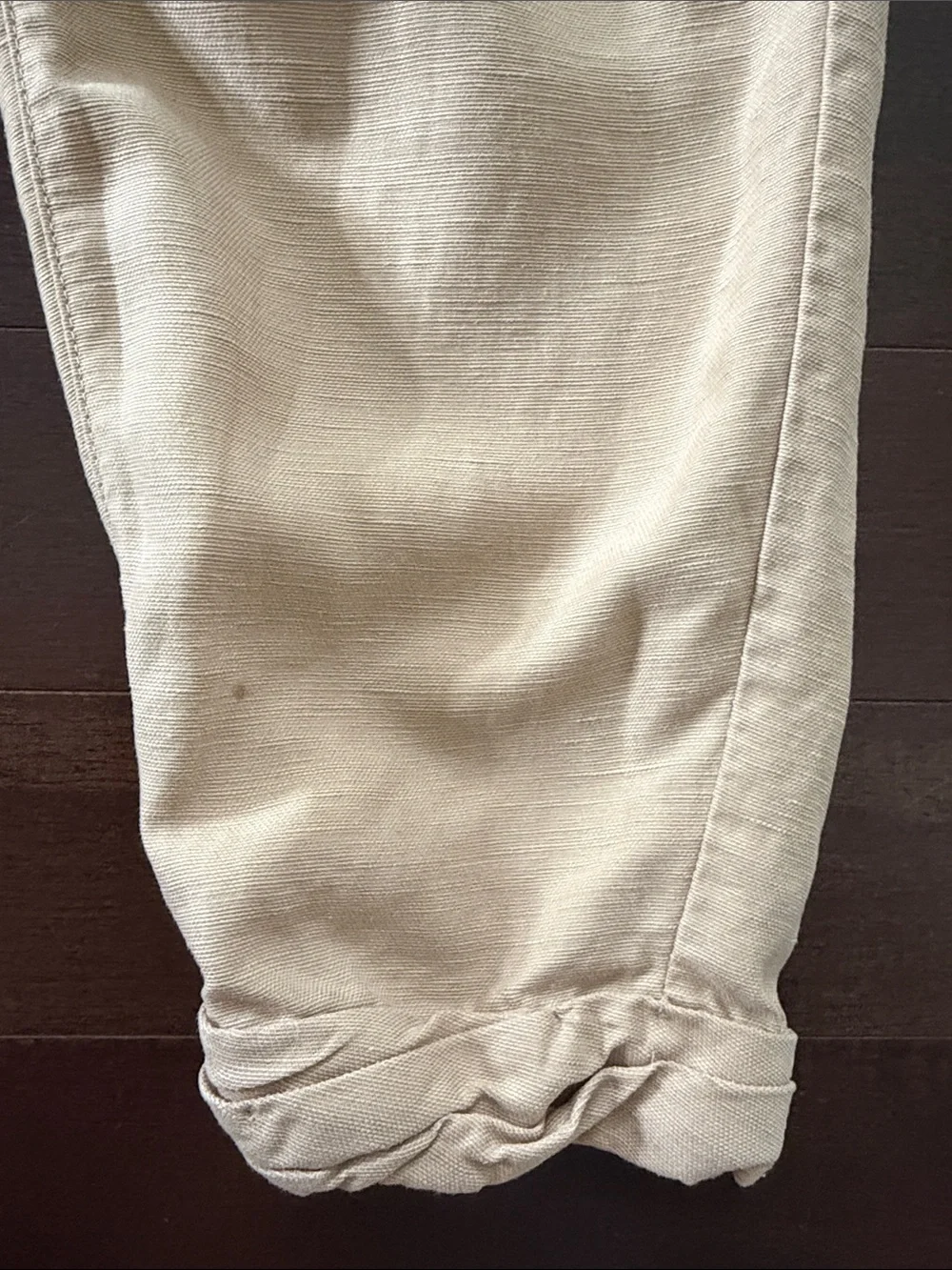 Wilfred Neutral Beige Linen-Blend Drawstring Pants